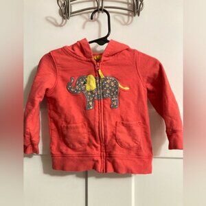 Carters 12 month babygirl lightweight zip up hooded jacket